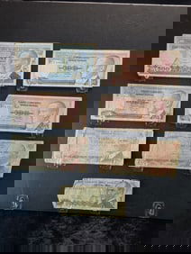 Lot of 7 Turkey Bank Notes