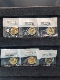 ( 6 dollar coins) 2016 P and D Ronald Reagan, 2016 D Gerald Ford, 2016 Richard Nixon, 2020 P and D