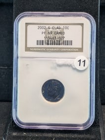 2002S Clad Proof 69 Cameo Roosevelt Dime by NGC