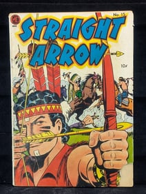 Magazine Enterprises #15 Straight Arrow July 1951 cover damaged