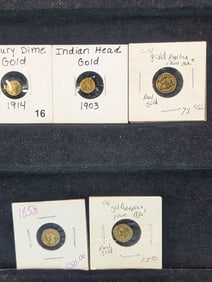 (5) Souvenir/ or Replica Gold Coins - test at Silvertowne?