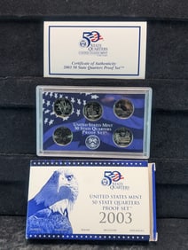 2003-S US Mint 50 State Quarter Proof Set. OGP