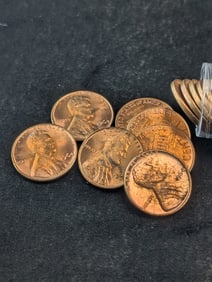 Roll of 1964 GEM BU Lincoln Memorial Cents
