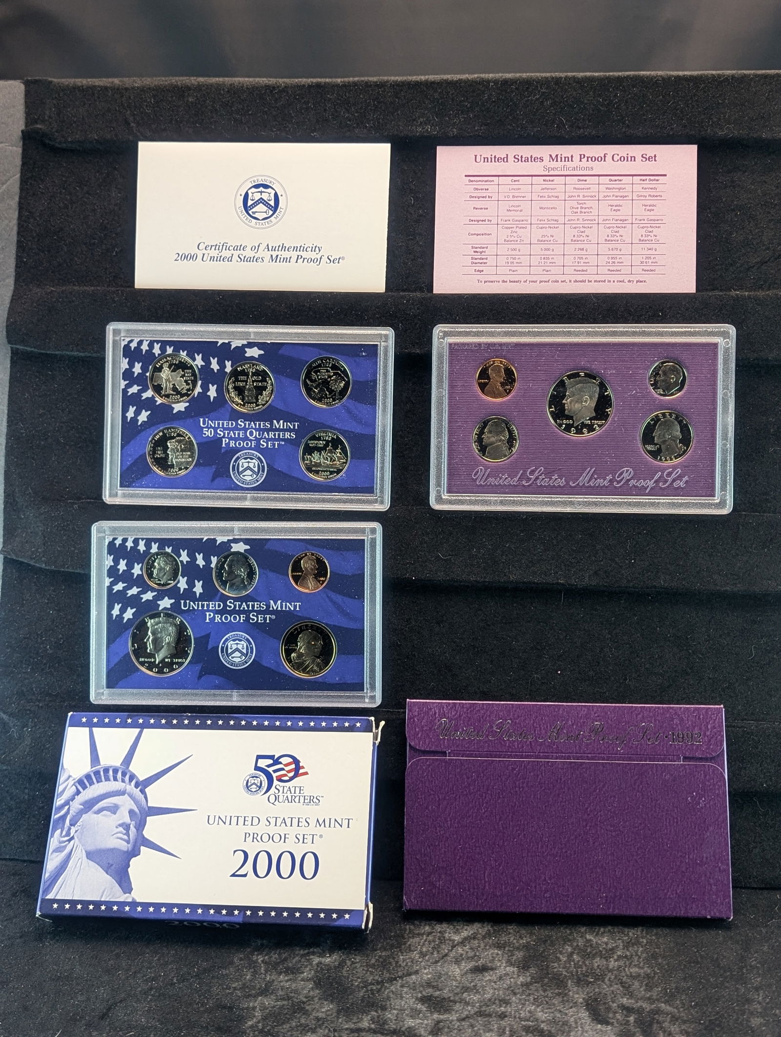 1992-S & 2000-S U.S. Mint Proof Sets (1 of 8)