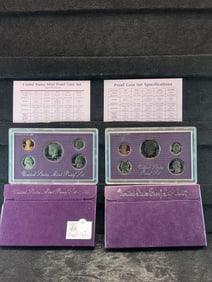 1987-S & 1988-S U.S. Mint Proof Sets
