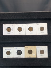 (8) Lincoln Wheat Cents (3) 1919, (4) 1919-S , (1) 1918-S