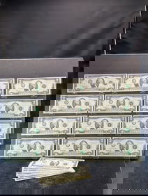 49- CONSECUTIVE 1995 Green Seal $2 Notes. Gem Unc.