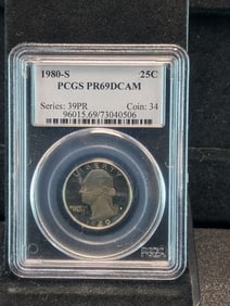1980-S Washington Quarter Graded PCGS PR69DCAM