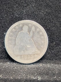 1853 w/Arrows Seated Liberty 25c. 90% Silver
