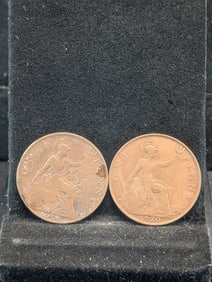 1902 & 1920 Great Britain Pennies