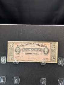 1915 Mexico 5 Peso Note. Crisp Unc,