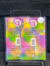 2-.999 Fine Silver 1 Grain, (In God We Trust), Sealed, Great Gifts