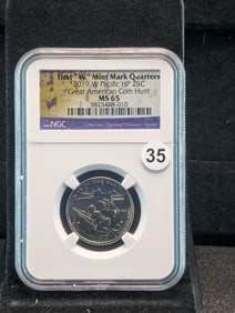 2019 W War in the Pacific First W Mint Mark Quarters MS 65 by NGC