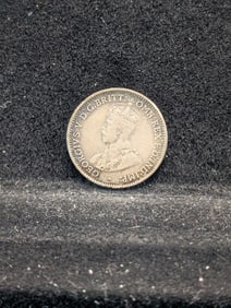 1936 (92.5% Sterling Silver-Great Details-EF) Australian Kangaroo, Three Pence, 89 Years old!
