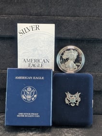 2003-W Proof American Silver Eagle. One Troy Ounce- OGP .999 Fine Silver $1