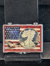 2005-W Proof American Silver Eagle. One Troy Ounce .999 Fine Silver $1