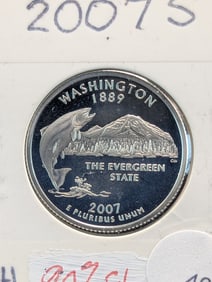 2007-S Washington 90% Silver Proof Washington 25c.