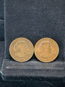 (2) each 1979-P Gold-Plated S.B.A. Dollars