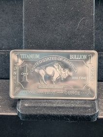 1 Ounce-.999 Pure Titanium-Buffalo Style, BU