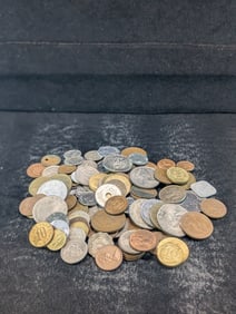 Over 1 Pound of World/Foreign Coins. Unsearched