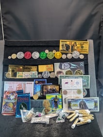 Grandpa's Treasures (Rings, Foreign Coins, Tokens, Arrow Heads, Gold Vials, Tax Stamps, Trading