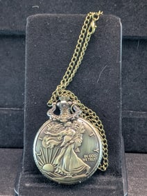 Pocket Watch (Silver Dollar Style), New, Works Perfect!