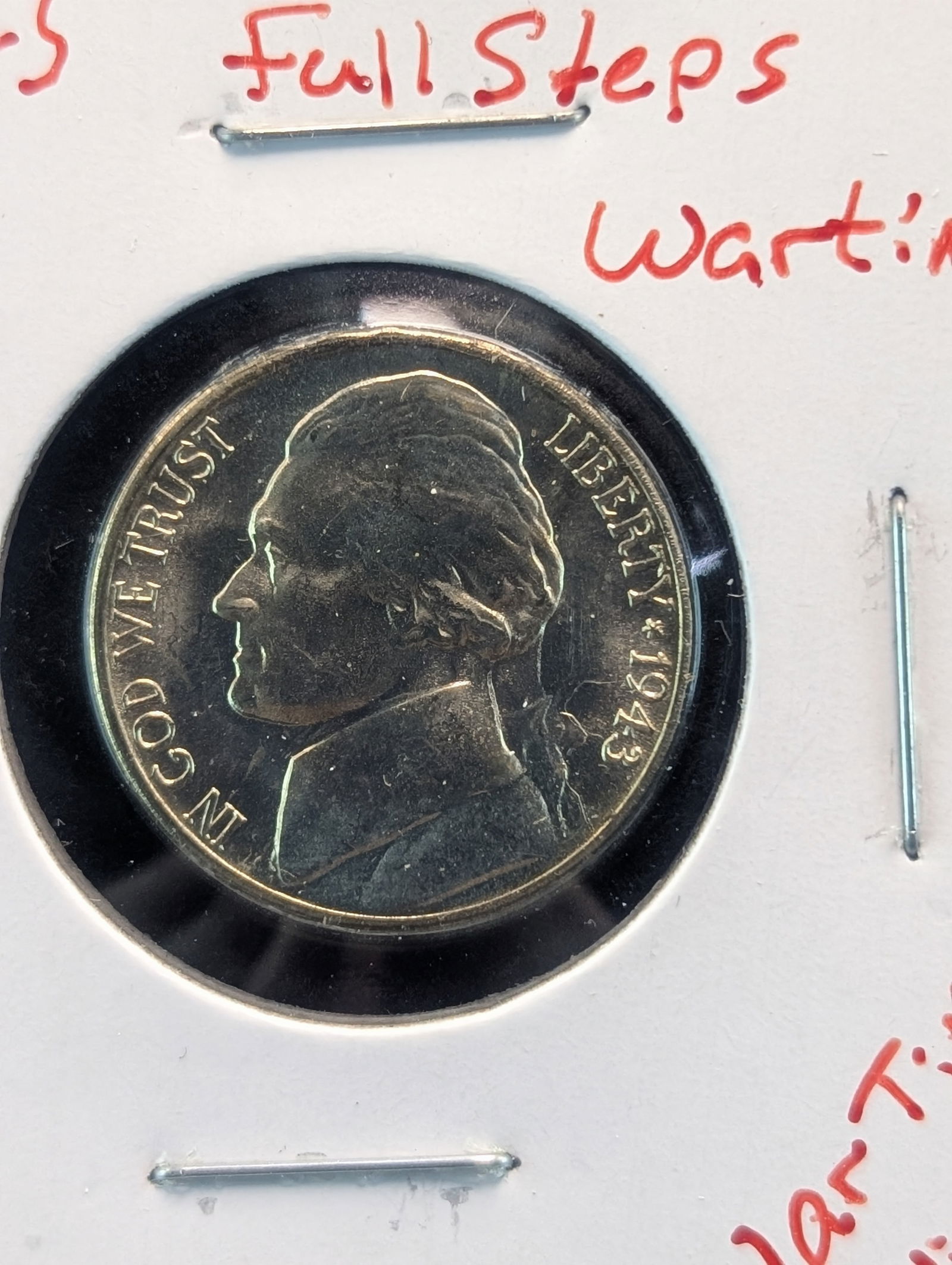 1943-S Jefferson Nickel. High Grade. 35% Silver (1 of 2)
