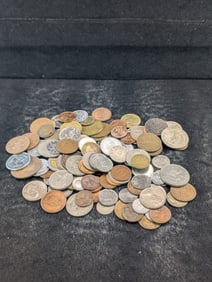 Over 1 Pound of World/Foreign Coins. Unsearched