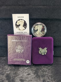 1986 S American Silver Eagle Proof 1 Oz OGP
