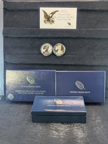 2012 S American Eagle San Franscisco 2 coin Silver Proof Set OGP