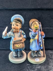 2 Goebel Figurines "Hear Ye, Hear Ye" and "Postman Eilbote"