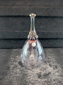 Glass Bell w/Birds. Small Chip