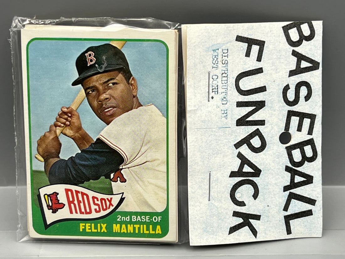 West Corp. Cello Fun Pack Repack 1965 Topps Baseball Sealed Pack - Partial seal tear (1 of 2)