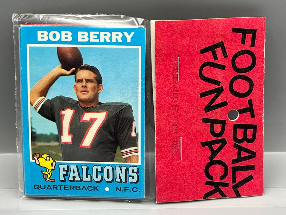 West Corp. Cello Fun Pack Repack 1971 Topps Football Sealed Pack - Partial seal tear (1 of 2)