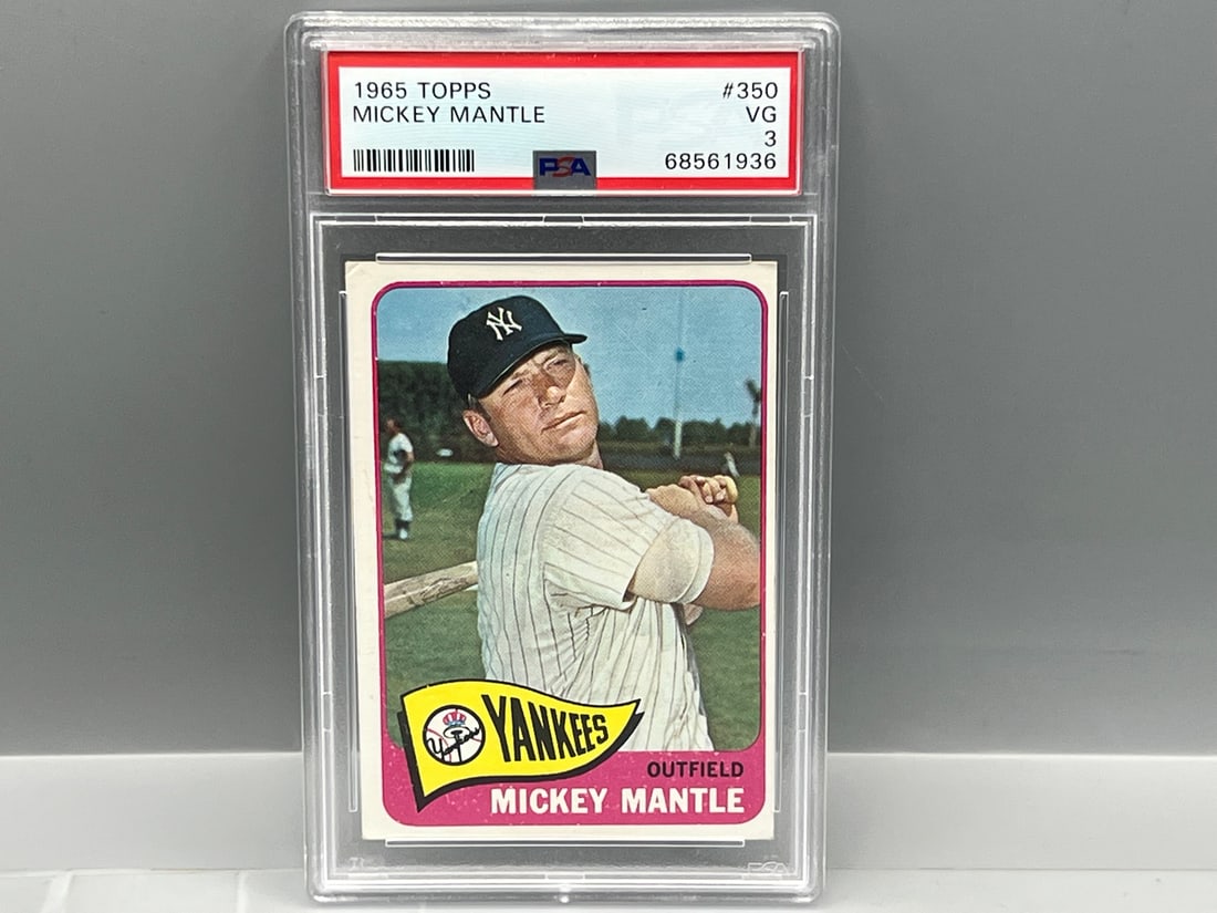 1965 Topps Mickey Mantle #350 PSA VG 3 (1 of 2)