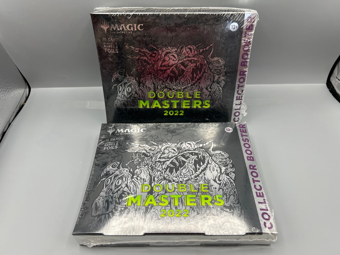 Lot of (2) 2022 Magic The Gathering Double Masters Sealed Collector Booster Mega Boxes (1 of 2)