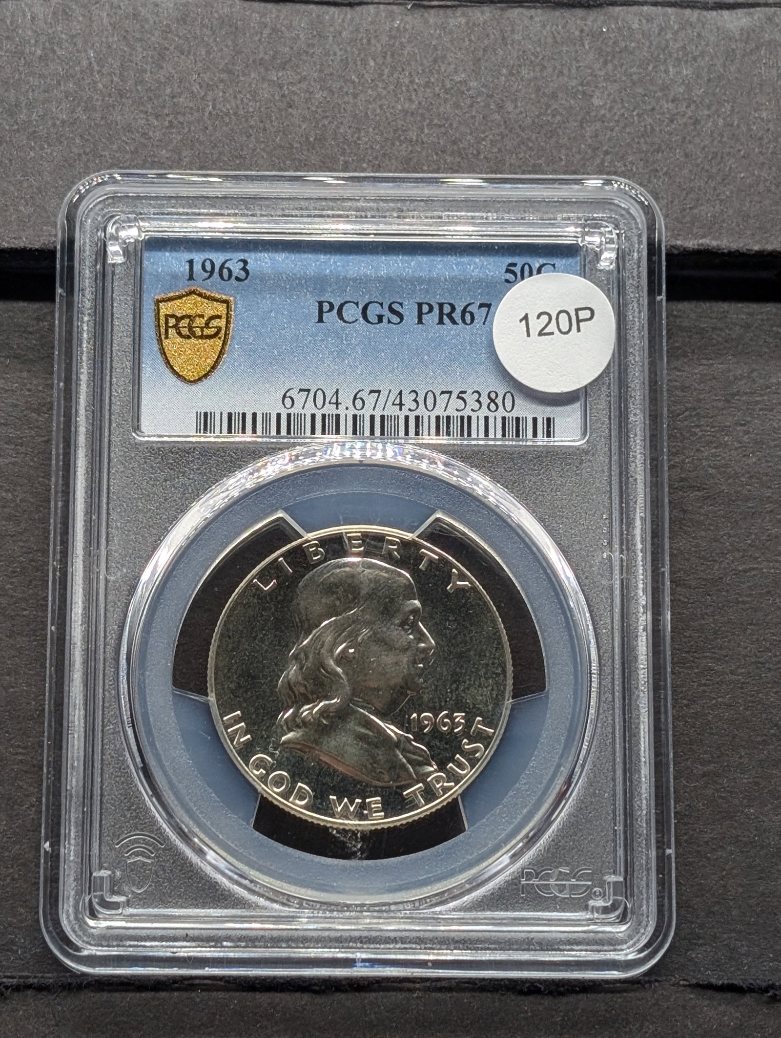 1963 Franklin Half PCGS PR67: 1963 Franklin Half PCGS PR67