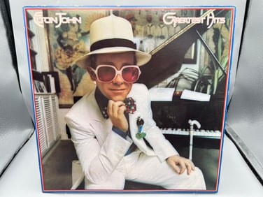 Elton John: Greatest Hits (1974), Pickneyville pressing , top seam shows minor wear