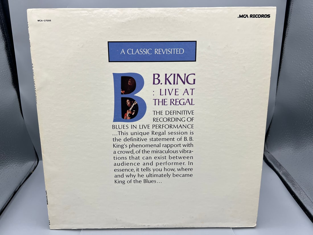 B.B. King: Live at the Regal (1980), reissue: B.B. King: Live at the Regal (1980), reissue - Records have not been tested by the auction house for play quality. All items are sold as is.