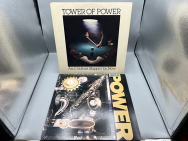 Tower of Power (2 LP Lot): Ain't Nothin' Stoppin' Us Now (1976); and Power (1987)