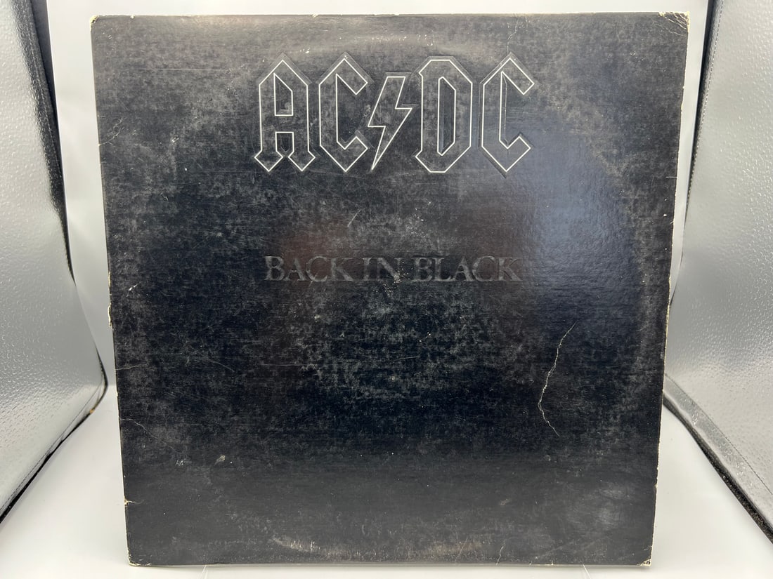 1980 AC/DC Back In Black Embossed Cover Grey Print Vinyl Album - SD 16018 (1 of 5)
