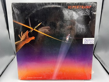 SEALED - Supertramp: Famous Last Words (1982), promo notch in cover, small tears in shrinkwrap but