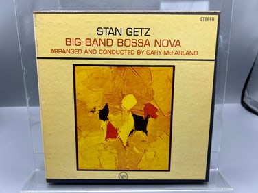 Stan Getz: Big Band Bossa Nova, Reel-to-Reel 4-Track Stereo, 7 1/2 IPS, hinged box shows very minor