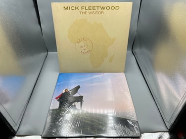 Two (2) LP Lot - Mick Fleetwood: The Vistior (1981), gatefold, embossed cover; and Christine McVie