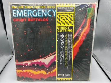 SEALED - Count Buffalos: Emergency (1976), Japan Pressing, small holes in factory sealed plastic