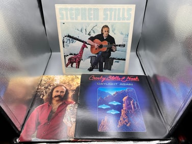 Three (3) LP Lot: Stephen Stills - self-titled (1970); David Crosby/Graham Nash: Wind on the Water