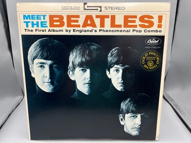 The Beatles: Meet the Beatles! (1978), reissue, Jacksonville Pressing, Gold Record Award on cover,