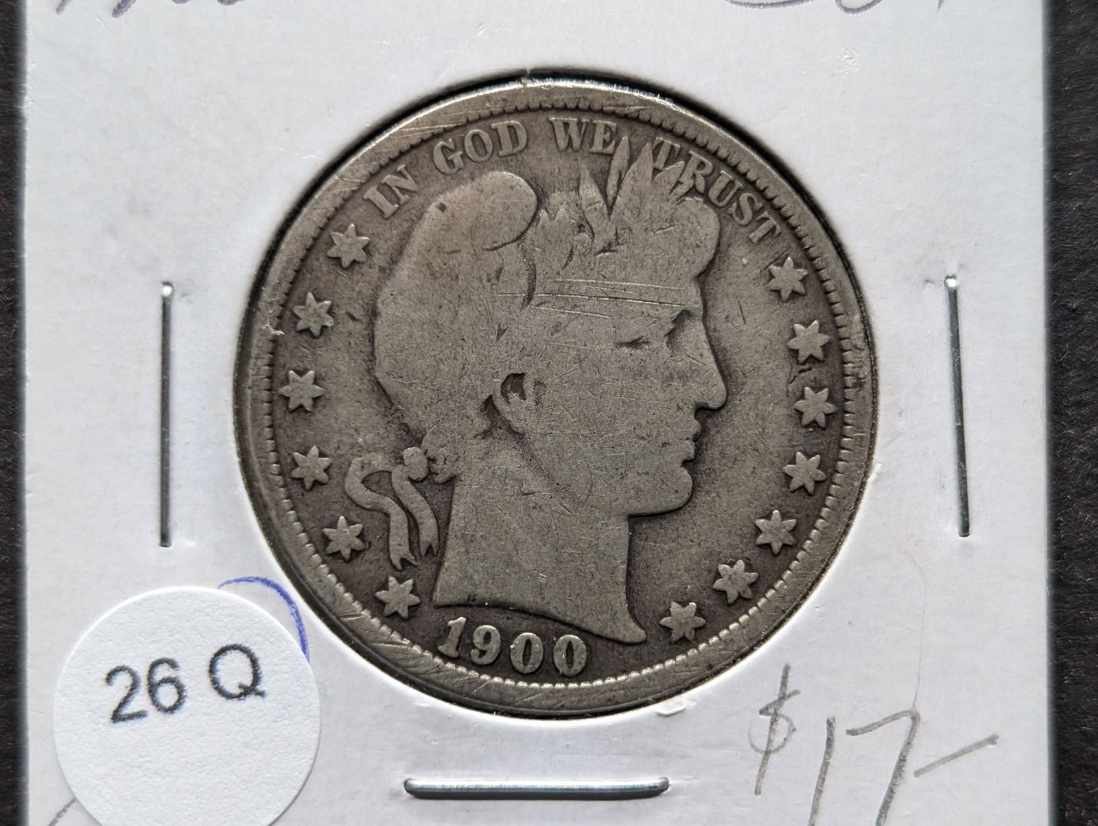 1900 Barber Half Dollar. 90% Silver (1 of 3)
