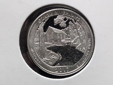 2017-S 90% Silver Proof ATB Quarter Ozark Riverways Missouri (MO)