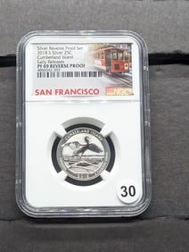 2018 S Silver Reverse Proof Quarter Cumberland Island PF 69 Reverse Proof by NGC